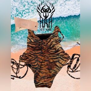 🐅RARE🐯 We Are HAH Tiger Hi Kini Swimsuit | Sustainable Statement Swimwear